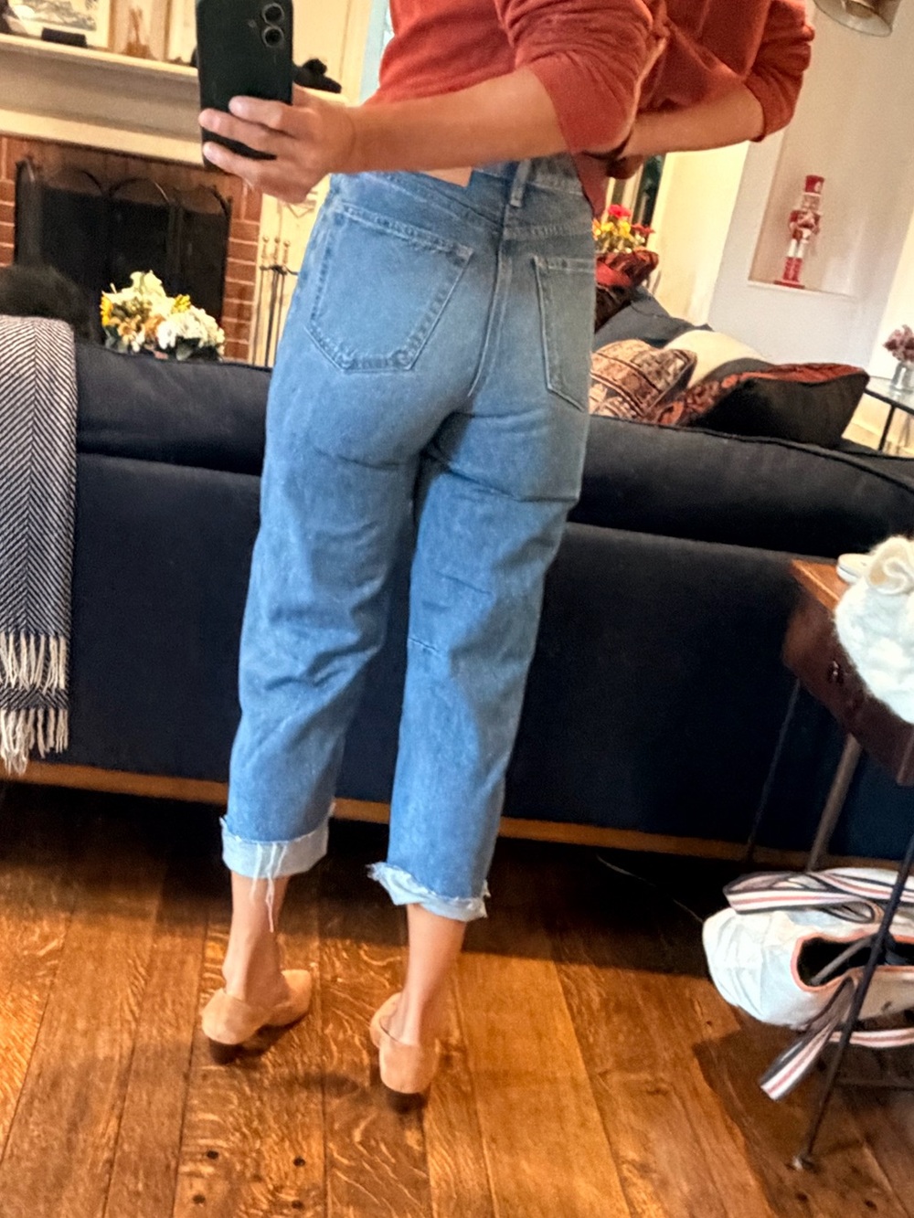Moussy Light Blue Boyfriend Crop Jeans